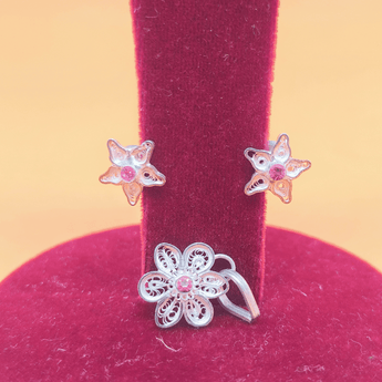 Silver Filigree set with Pendant and Earrings