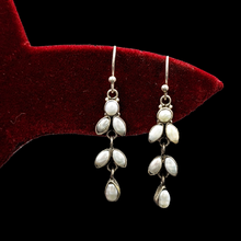 Silver Tribal Forest Pearl Earrings