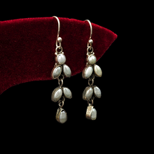 Silver Tribal Forest Pearl Earrings