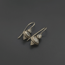 Silver Tribal Zircon Drop Danglers