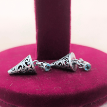 Silver Tribal Tibetan Cone Earrings