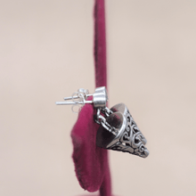 Silver Tribal Tibetan Cone Earrings