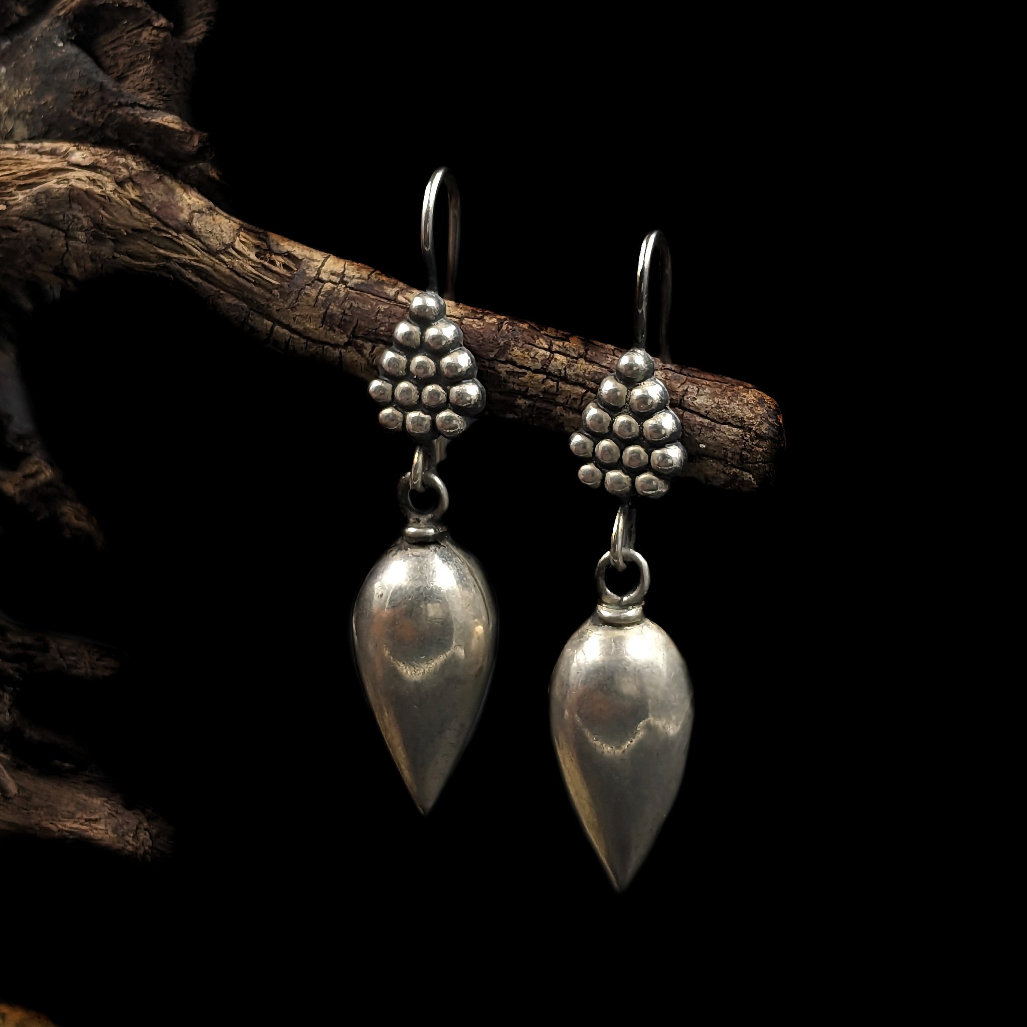 Silver Tribal Dehri Earrings