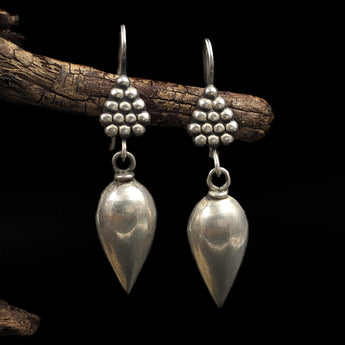 Silver Tribal Dehri Earrings