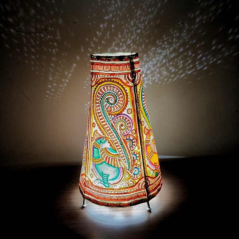 Leather Lamp Shade - Peacock