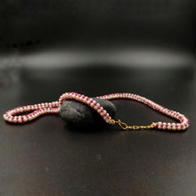Garnet beads, 4 strands braided necklace