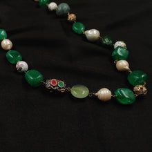 Jade and pearl necklace