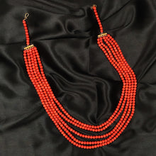 Five layered Coral Beads necklace