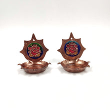 Copper Enamel Puja Thali combo