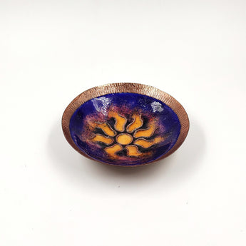 Copper Enamel Puja Thali combo