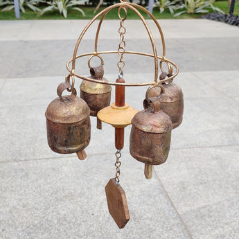 Kutch Copper 4 Bells Wind Chime